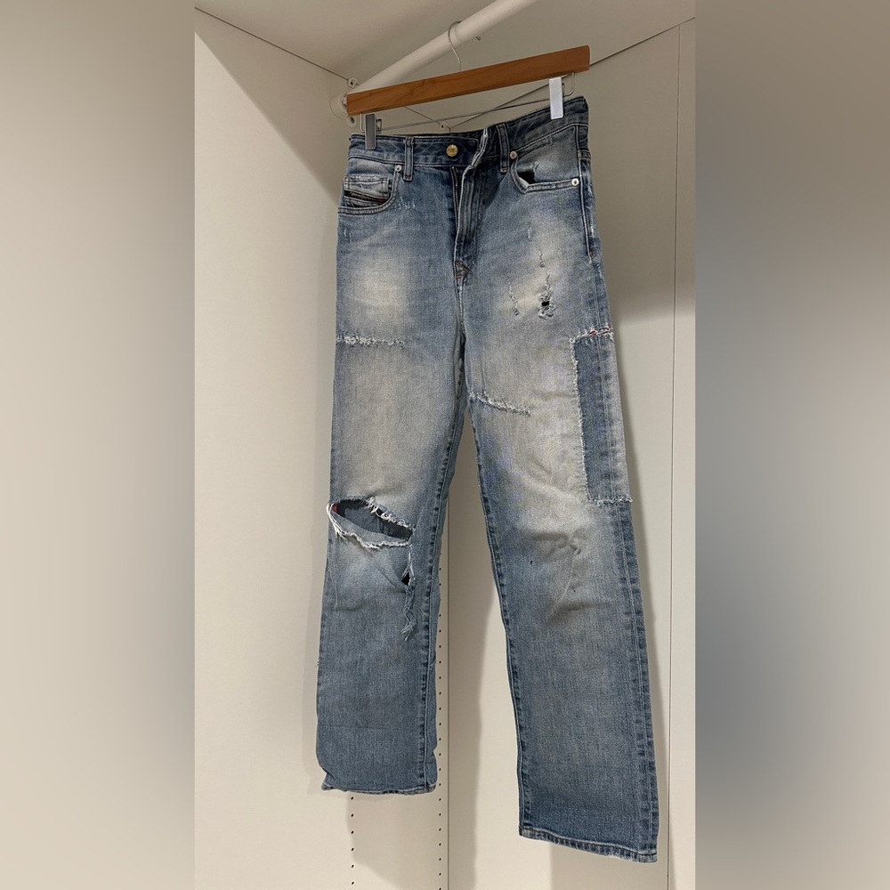 Diesel Light Blue Distressed Men's Jeans